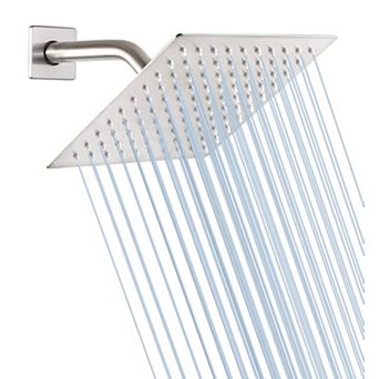 8” Square Rain Shower Head Stainless Steel Ultra Thin Self-cleaning