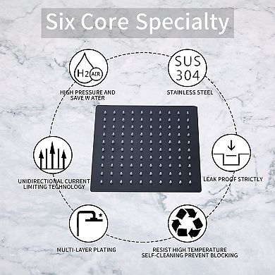 12” Square Shower Head Stainless Steel