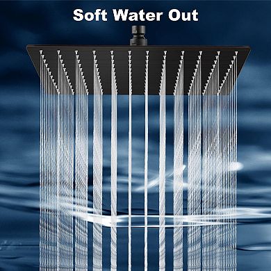 12” Rain Shower Head Stainless Steel Square Ceiling Wall Mount
