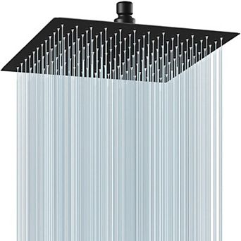 12” Rain Shower Head Stainless Steel Square Ceiling Wall Mount