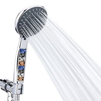 Shower Head Handheld 5-Settings High Spray Hose Mount