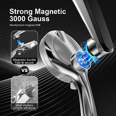 12” Rain Shower Head Handheld Combo Magnetic Docking Power Jets