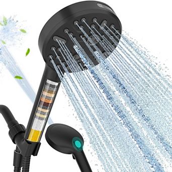Filtered Handheld Shower Head 9 Modes 16-Stage Softener