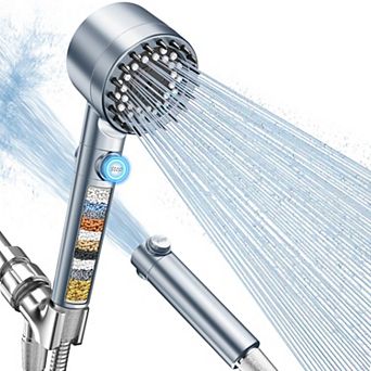Filtered Shower Head Handheld Hard Water Chlorine Skin Pet Bath