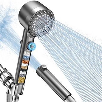 Filtered Shower Head Handheld Hard Water Chlorine Skin Pet Bath