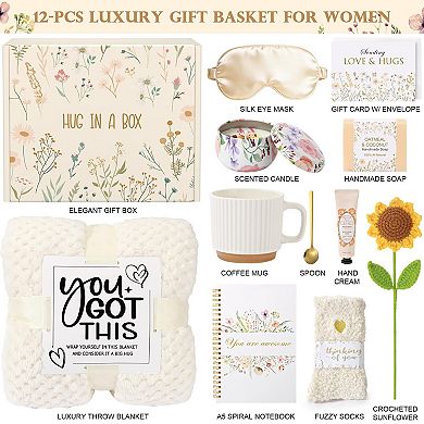 Get Well Soon Gift Basket Women Spa Self Care Blanket