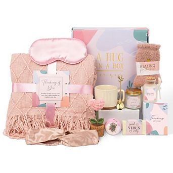 Spa Gift Basket Women Relaxation Care Package Pink