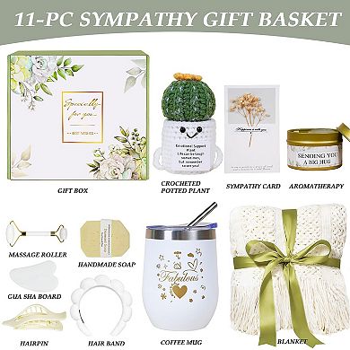 Mother's Day Spa Gift Basket with Cozy Blanket
