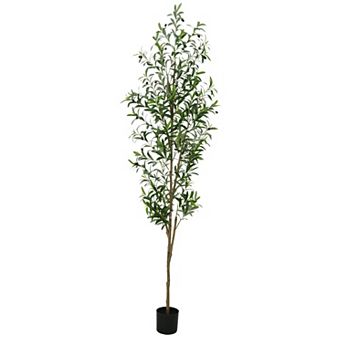 Artificial Olive Tree Faux Leaves Fruits Home Office Decor