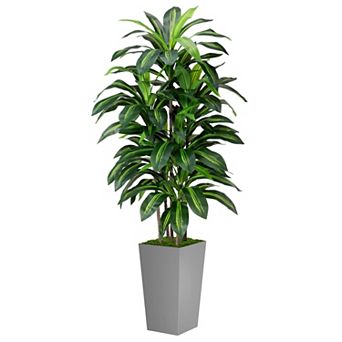 Artificial Dracaena Tree Tall Planter Faux Yucca Floor Plant Home Office Living Room Decor Indoor