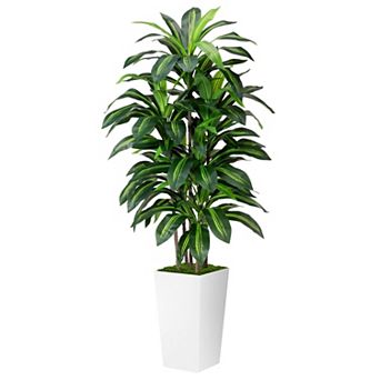 Artificial Dracaena Tree Tall Planter Faux Yucca Floor Plant Home Office Living Room Decor Indoor