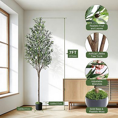 Artificial Olive Tree Faux Plant Indoor Decor