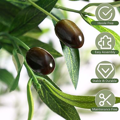 Artificial Olive Tree Faux Plant Indoor Decor