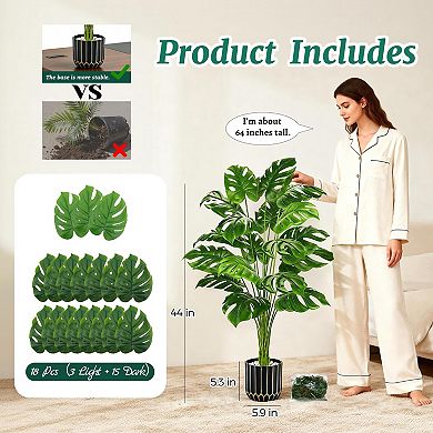 Monstera Tree Faux Plant Indoor Outdoor Decor