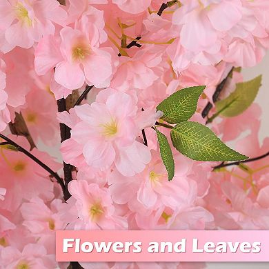 Artificial Cherry Blossom Tree Indoor Decor Faux Pink Sakura