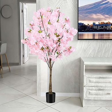 Cherry Blossom Artificial Tree Indoor Outdoor Home Office Garden Decor