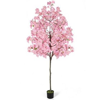 Cherry Blossom Artificial Tree Faux Silk Plant Indoor Decor