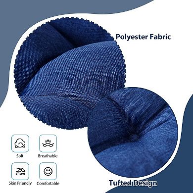 15.5" Chair Cushions Dining Kitchen Indoor Ties Tufted Foam Non Slip