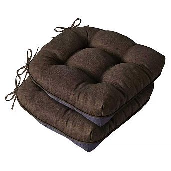 15.5" Chair Cushions Dining Kitchen Indoor Ties Tufted Foam Non Slip