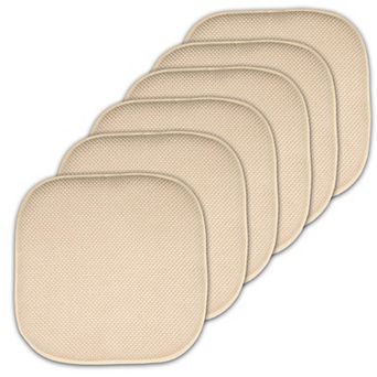 Chair Cushion Memory Foam Pads Slip Non Skid Rubber Rounded Square Seat Cover