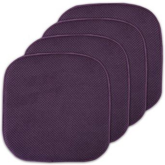 Chair Cushion Memory Foam Pads Slip Non Skid Rubber Rounded Square Seat Cover