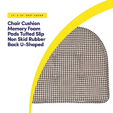 Chair Cushion Memory Foam Tufted Non Skid U-shaped Seat Cover