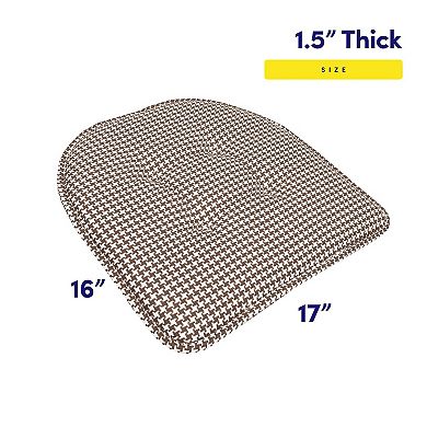 Chair Cushion Memory Foam Tufted Non Skid U-shaped Seat Cover