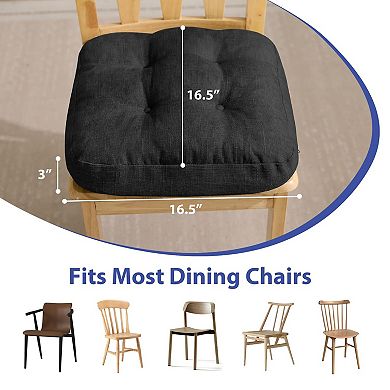 Tufted Chair Cushions With Ties Non Slip Backing
