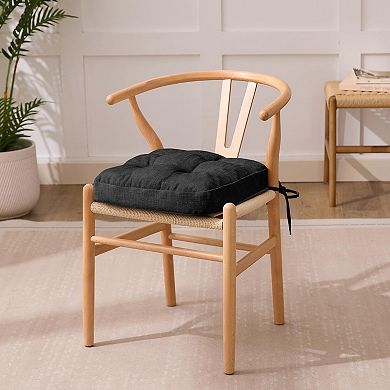 Tufted Chair Cushions With Ties Non Slip Backing