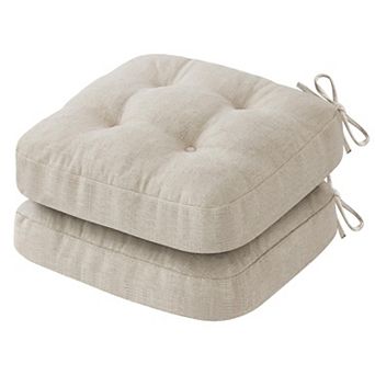 Tufted Chair Cushions With Ties Non Slip Backing