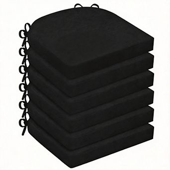 Chair Cushions Non Slip Memory Foam With Ties Washable Covers Kitchen Dining Pads Set