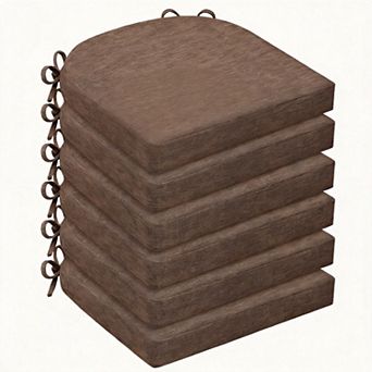 Chair Cushions Non Slip Memory Foam With Ties Washable Covers Kitchen Dining Pads Set