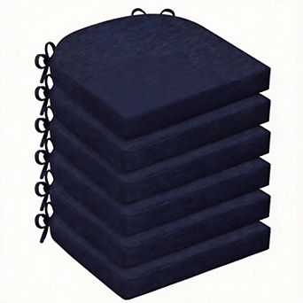 Chair Cushions Non Slip Memory Foam With Ties Washable Covers Kitchen Dining Pads Set
