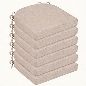 Chair Cushions Non Slip Memory Foam With Ties Washable Covers Kitchen Dining Pads Set