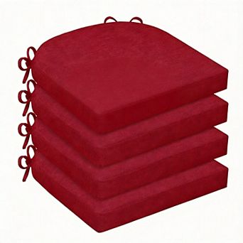 Chair Cushions Non Slip Memory Foam With Ties Washable Covers Kitchen Dining Pads Set