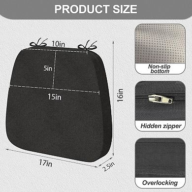 Chair Cushions Dining Waterproof Non-slip Foam Pads With Ties