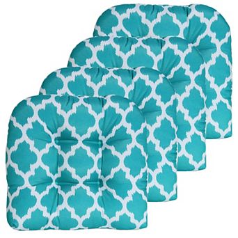 Patio Cushions Outdoor Chair Pads Thick Fiber Fill Tufted Seat Cover Classic Pack