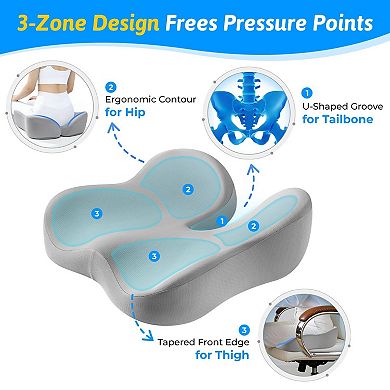 Seat Cushion Memory Foam Office Chair Car Ergonomic