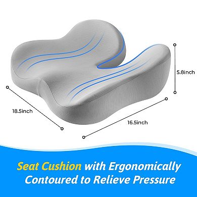 Seat Cushion Memory Foam Office Chair Car Ergonomic