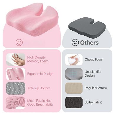Seat Cushion Memory Foam Office Chair Pad Long Sitting