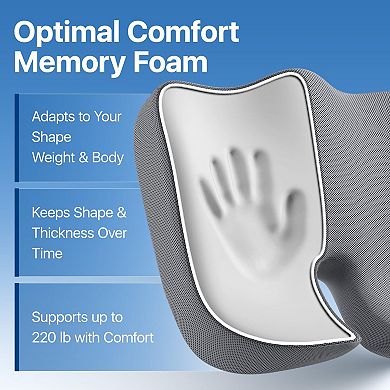 Seat Cushion Memory Foam Office Chair Pad Long Sitting