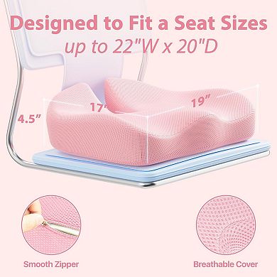 Seat Cushion Memory Foam Office Chair Pad Long Sitting
