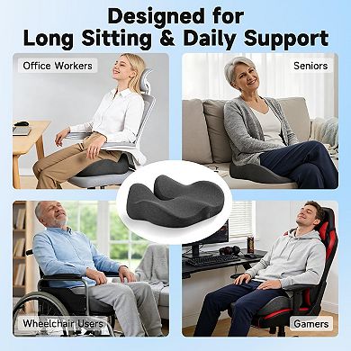 Seat Cushion Memory Foam Office Chair Support Pad