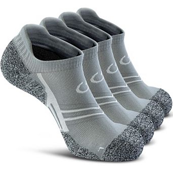 4 Pairs No Show Compression Socks Cushioned Athletic