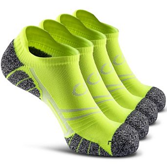 4 Pairs No Show Compression Socks Cushioned Athletic