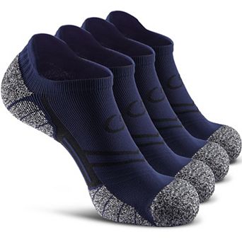 4 Pairs No Show Compression Socks Cushioned Athletic