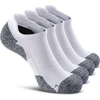 4 Pairs No Show Compression Socks Cushioned Athletic