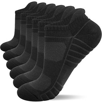 6pairs Athletic Running Ankle Socks Cushioned Anti-blister