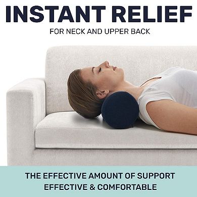 Round Roll Bolster Pillow Neck Support Removable Cover