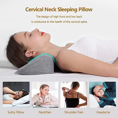 Neck Memory Foam Bolster Support Shoulder Relaxer Bed Roll